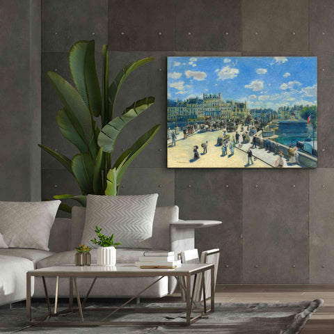 Image of 'Pont Neuf' by Pierre-Auguste Renoir, Canvas Wall Art,54 x 40