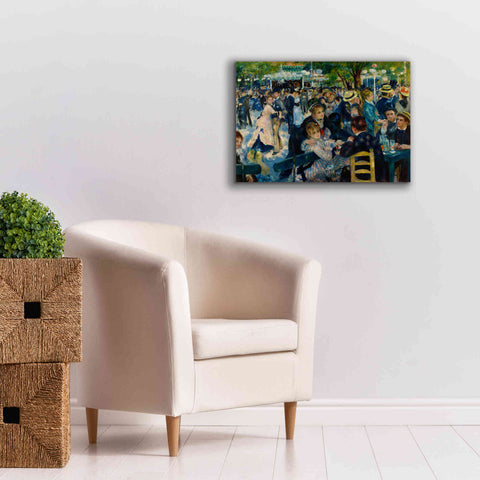 Image of 'Dance at Le moulin de la Galette' by Pierre-Auguste Renoir, Canvas Wall Art,26 x 18