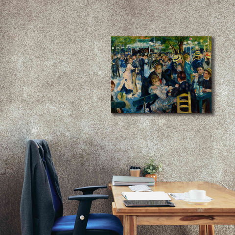 Image of 'Dance at Le moulin de la Galette' by Pierre-Auguste Renoir, Canvas Wall Art,34 x 26
