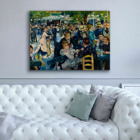 Image of 'Dance at Le moulin de la Galette' by Pierre-Auguste Renoir, Canvas Wall Art,54 x 40