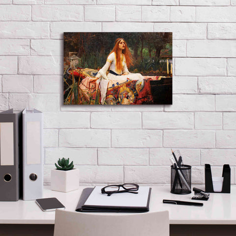 Image of 'The Lady of Shalott' by John William Waterhouse, Canvas Wall Art,18 x 12