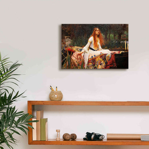 Image of 'The Lady of Shalott' by John William Waterhouse, Canvas Wall Art,18 x 12