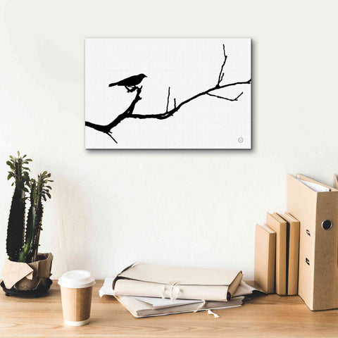 Image of 'Bird Silhouette' by Nathan Larson, Canvas Wall Art,18 x 12