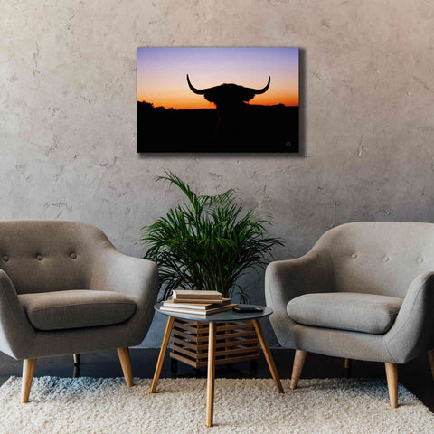 Image of 'Bull Set' by Nathan Larson, Canvas Wall Art,40 x 26