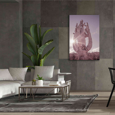 Image of 'Dusty Desert Saguaro' by Nathan Larson, Canvas Wall Art,40 x 60