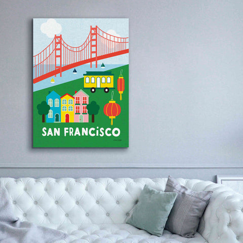 Image of 'City Fun San Francisco' by Ann Kelle Designs, Canvas Wall Art,40 x 54
