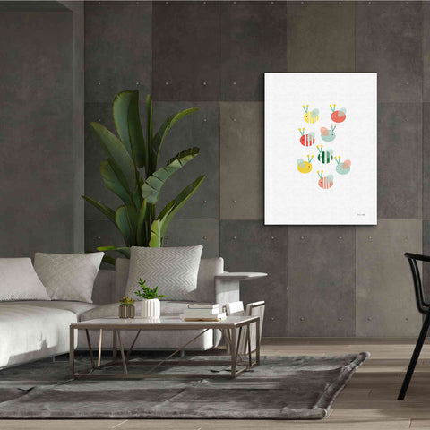 Image of 'Bumblebee Friends' by Ann Kelle Designs, Canvas Wall Art,40 x 54