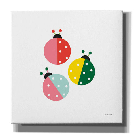 Image of 'Ladybugs Three' by Ann Kelle Designs, Canvas Wall Art,12x12x1.1x0,18x18x1.1x0,26x26x1.74x0,37x37x1.74x0