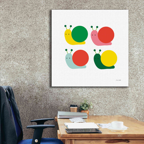 Image of 'Snails Four' by Ann Kelle Designs, Canvas Wall Art,37 x 37
