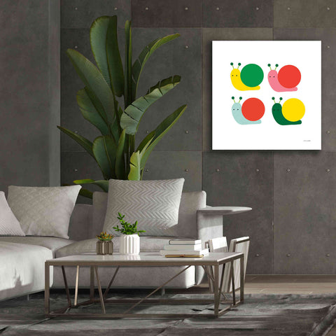 Image of 'Snails Four' by Ann Kelle Designs, Canvas Wall Art,37 x 37