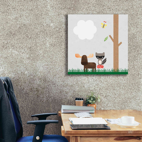 Image of 'Woodland Animals I' by Ann Kelle Designs, Canvas Wall Art,26 x 26