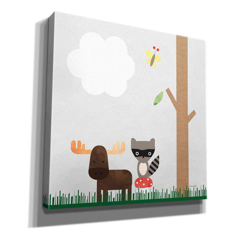 Image of 'Woodland Animals I' by Ann Kelle Designs, Canvas Wall Art,12x12x1.1x0,18x18x1.1x0,26x26x1.74x0,37x37x1.74x0