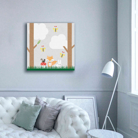 Image of 'Woodland Animals II' by Ann Kelle Designs, Canvas Wall Art,37 x 37