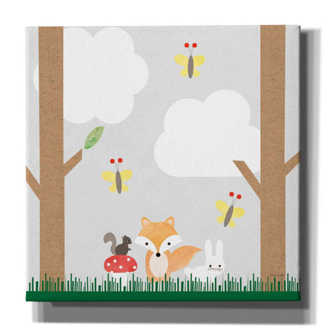 Image of 'Woodland Animals II' by Ann Kelle Designs, Canvas Wall Art,12x12x1.1x0,18x18x1.1x0,26x26x1.74x0,37x37x1.74x0