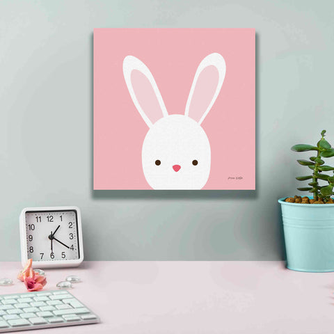 Image of 'Cuddly Bunny' by Ann Kelle Designs, Canvas Wall Art,12 x 12