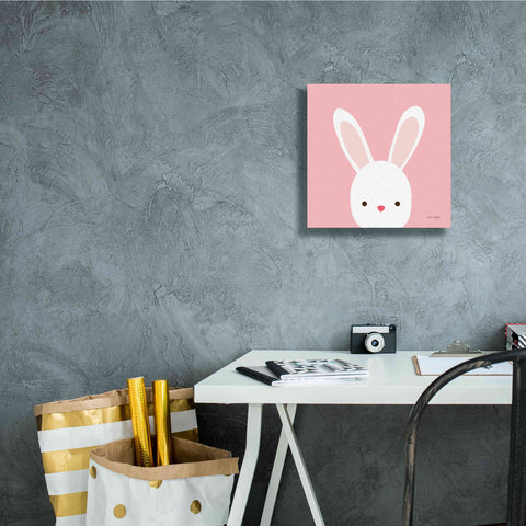 Image of 'Cuddly Bunny' by Ann Kelle Designs, Canvas Wall Art,12 x 12