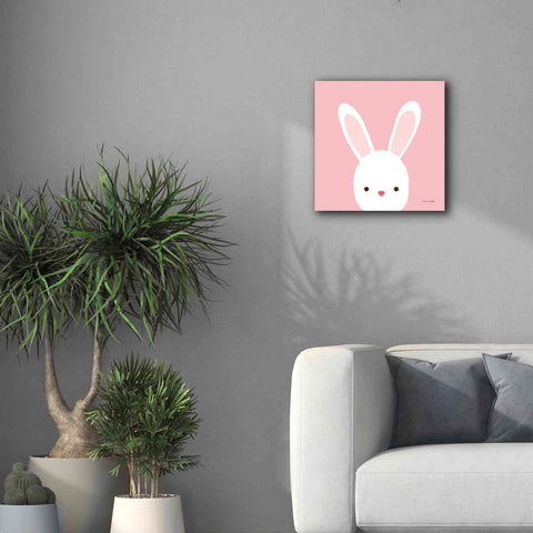 Image of 'Cuddly Bunny' by Ann Kelle Designs, Canvas Wall Art,18 x 18