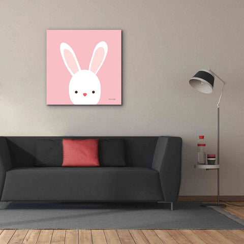 Image of 'Cuddly Bunny' by Ann Kelle Designs, Canvas Wall Art,37 x 37