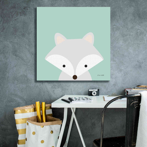 Image of 'Cuddly Fox' by Ann Kelle Designs, Canvas Wall Art,26 x 26