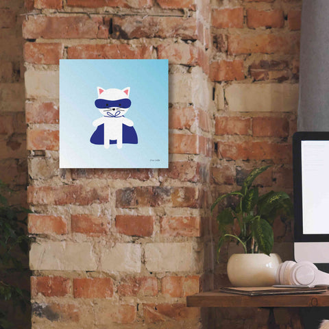 Image of 'Cat Super Hero' by Ann Kelle Designs, Canvas Wall Art,12 x 12