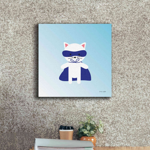 Image of 'Cat Super Hero' by Ann Kelle Designs, Canvas Wall Art,18 x 18