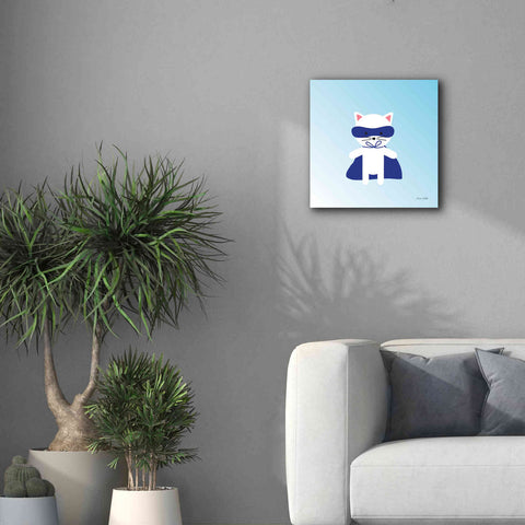 Image of 'Cat Super Hero' by Ann Kelle Designs, Canvas Wall Art,18 x 18