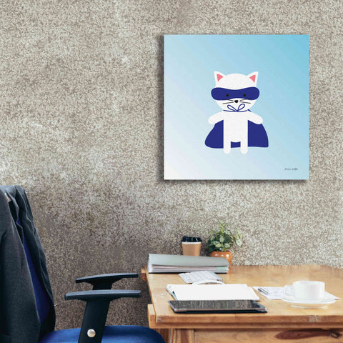 Image of 'Cat Super Hero' by Ann Kelle Designs, Canvas Wall Art,26 x 26