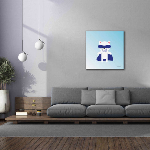 Image of 'Cat Super Hero' by Ann Kelle Designs, Canvas Wall Art,37 x 37