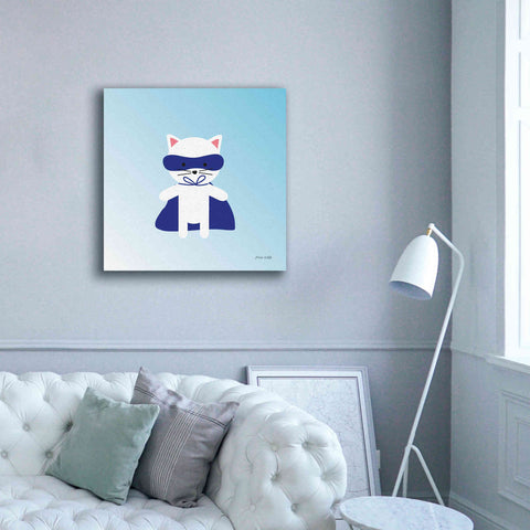 Image of 'Cat Super Hero' by Ann Kelle Designs, Canvas Wall Art,37 x 37