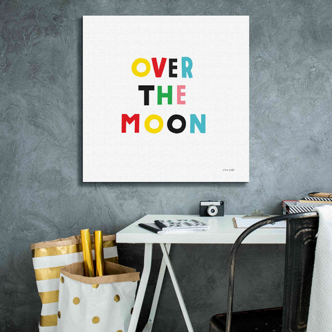 Image of 'Over the Moon' by Ann Kelle Designs, Canvas Wall Art,26 x 26