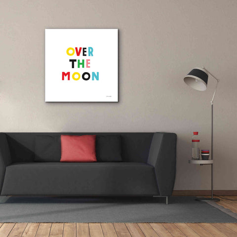 Image of 'Over the Moon' by Ann Kelle Designs, Canvas Wall Art,37 x 37