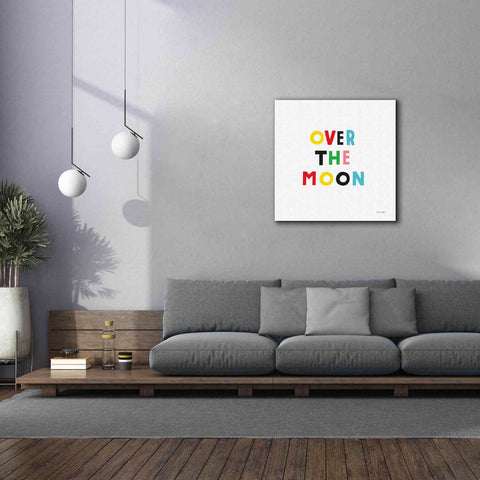 Image of 'Over the Moon' by Ann Kelle Designs, Canvas Wall Art,37 x 37