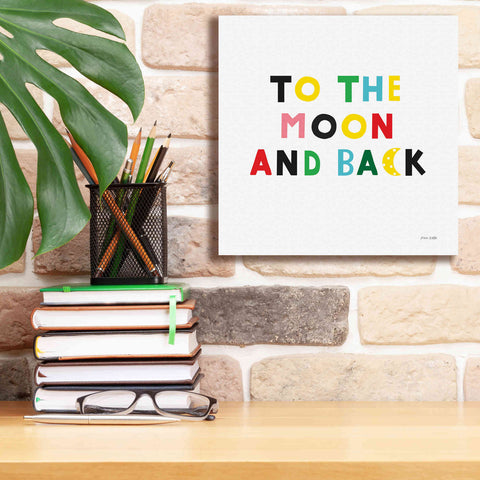 Image of 'To the Moon and Back' by Ann Kelle Designs, Canvas Wall Art,12 x 12
