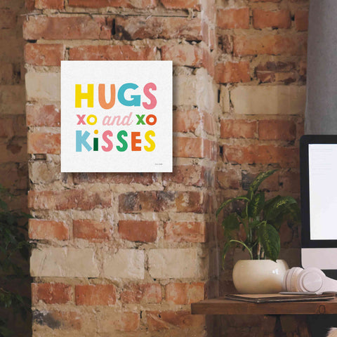 Image of 'Hugs and Kisses' by Ann Kelle Designs, Canvas Wall Art,12 x 12