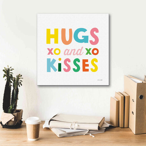 Image of 'Hugs and Kisses' by Ann Kelle Designs, Canvas Wall Art,18 x 18