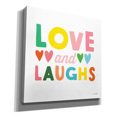 Image of 'Love and Laughs' by Ann Kelle Designs, Canvas Wall Art,12x12x1.1x0,18x18x1.1x0,26x26x1.74x0,37x37x1.74x0