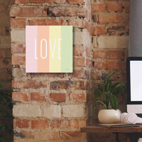 Image of 'Love Rainbow' by Ann Kelle Designs, Canvas Wall Art,12 x 12