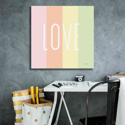 Image of 'Love Rainbow' by Ann Kelle Designs, Canvas Wall Art,26 x 26
