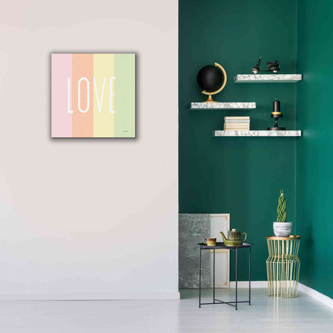 Image of 'Love Rainbow' by Ann Kelle Designs, Canvas Wall Art,26 x 26