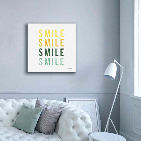 Image of 'Smile Smile' by Ann Kelle Designs, Canvas Wall Art,37 x 37