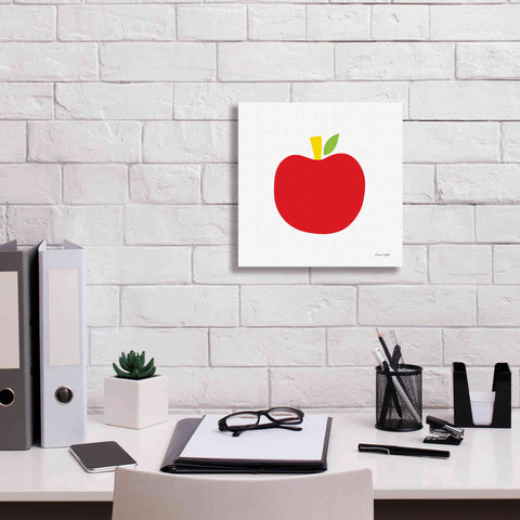 Image of 'Red Apple' by Ann Kelle Designs, Canvas Wall Art,12 x 12