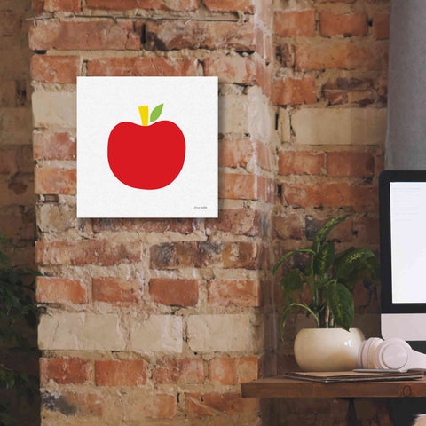 Image of 'Red Apple' by Ann Kelle Designs, Canvas Wall Art,12 x 12