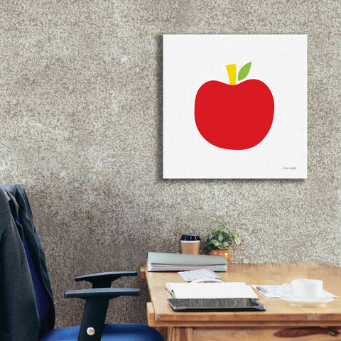 Image of 'Red Apple' by Ann Kelle Designs, Canvas Wall Art,26 x 26