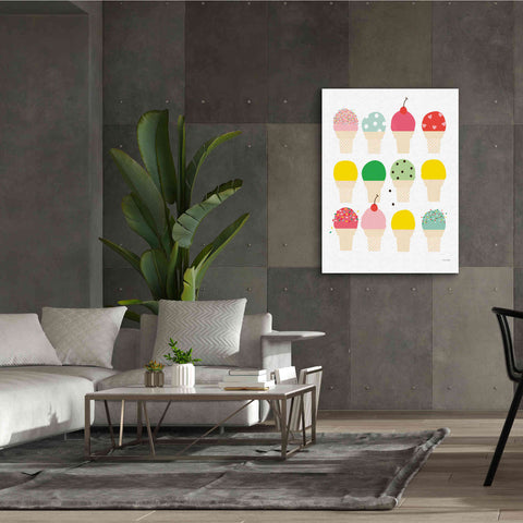 Image of 'Ice Cream Fun' by Ann Kelle Designs, Canvas Wall Art,40 x 54
