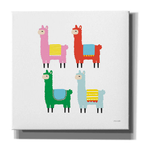 Image of 'The Llamas' by Ann Kelle Designs, Canvas Wall Art,12x12x1.1x0,18x18x1.1x0,26x26x1.74x0,37x37x1.74x0