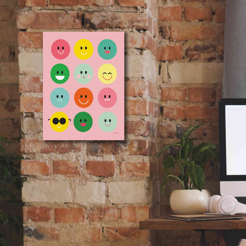 Image of 'Happy Circles' by Ann Kelle Designs, Canvas Wall Art,12 x 16