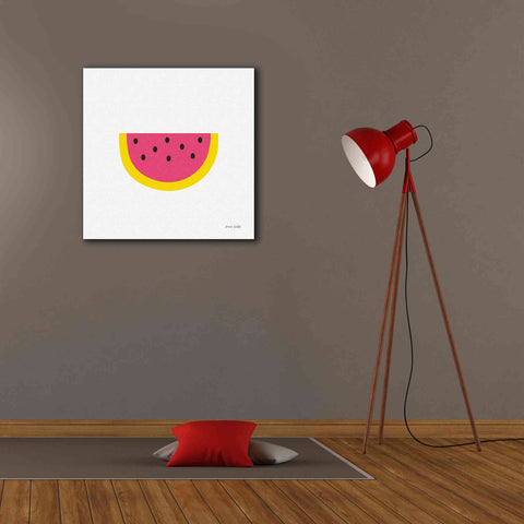 Image of 'Watermelon' by Ann Kelle Designs, Canvas Wall Art,26 x 26
