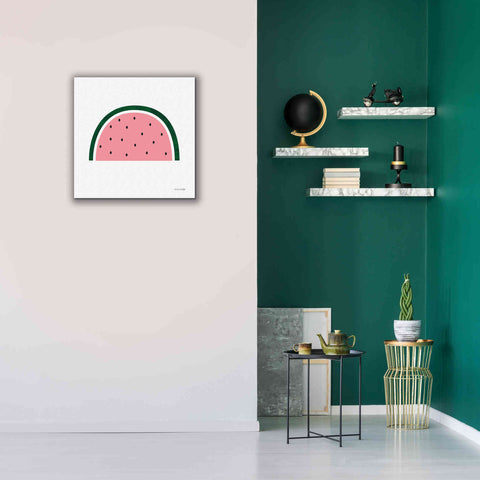 Image of 'Watermelon 2' by Ann Kelle Designs, Canvas Wall Art,26 x 26