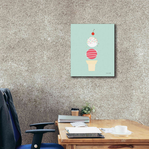 Image of 'Ice Cream and Cherry I' by Ann Kelle Designs, Canvas Wall Art,20 x 24