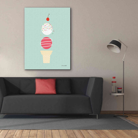 Image of 'Ice Cream and Cherry I' by Ann Kelle Designs, Canvas Wall Art,40 x 54